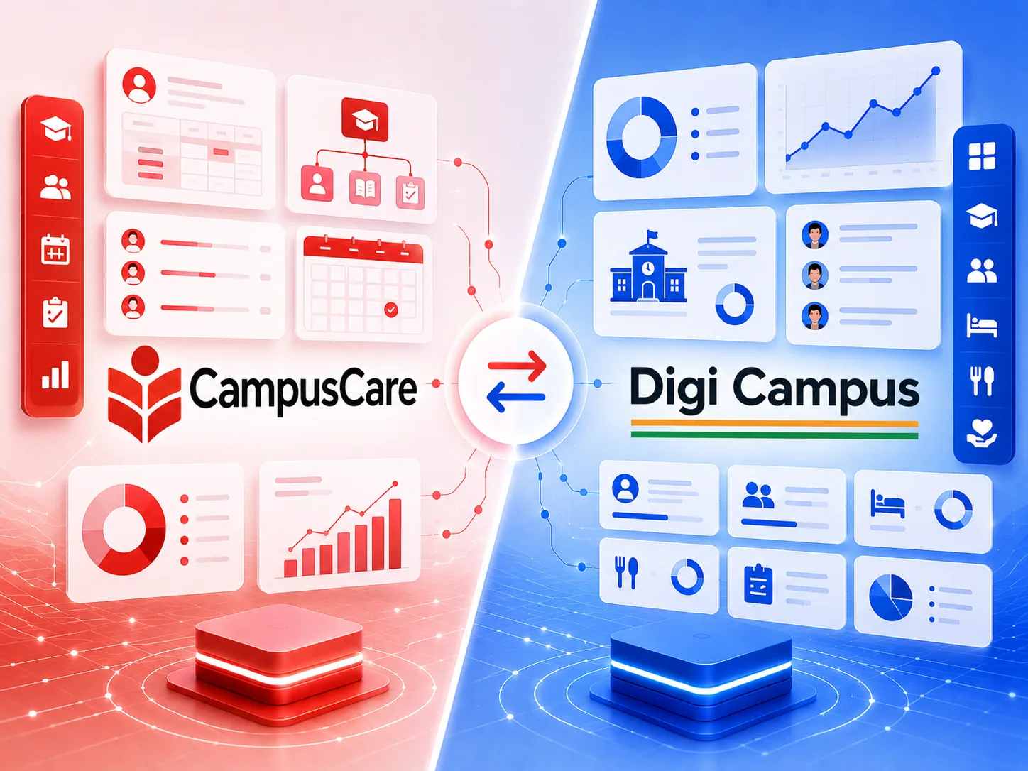 CampusCare vs DigiCampus comparison for campuses, ashrams and trusts