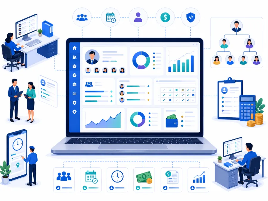 HRMS and payroll software for schools, ashrams and trusts