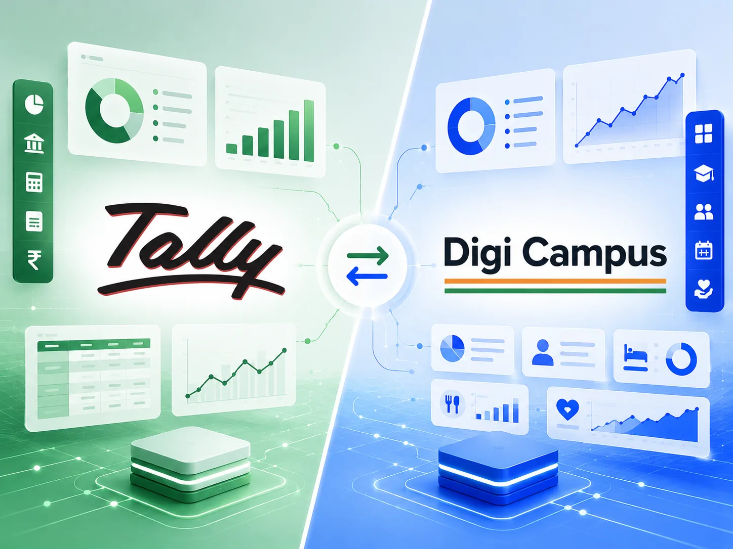 Tally vs DigiCampus comparison for campuses, ashrams and trusts